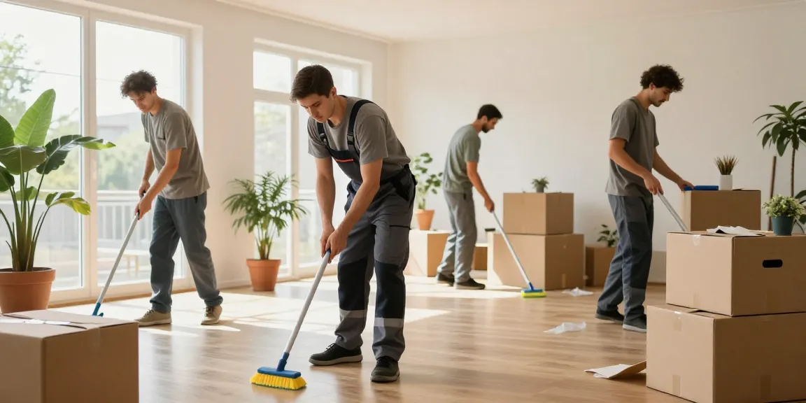 Transforming spaces with umzugsreinigungen bern cleaning before moving furniture in a modern apartment.