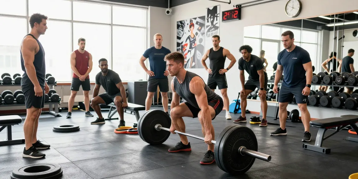 Im Steroid Shop Deutschland erfahrene Bodybuilder beim intensiven Gewichtstraining in einem modernen Fitnessstudio.